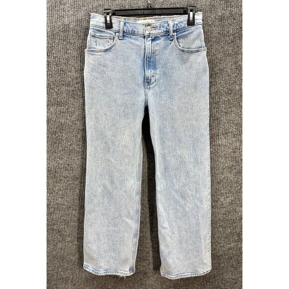 Abercrombie & Fitch Jeans Womens 27/4XS Short Light Wash 90s Relaxed High Rise - Picture 2 of 11